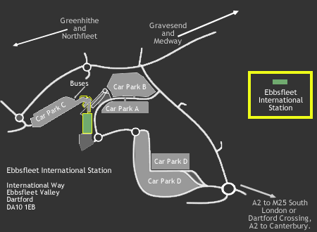 Ebbsfleet International station map